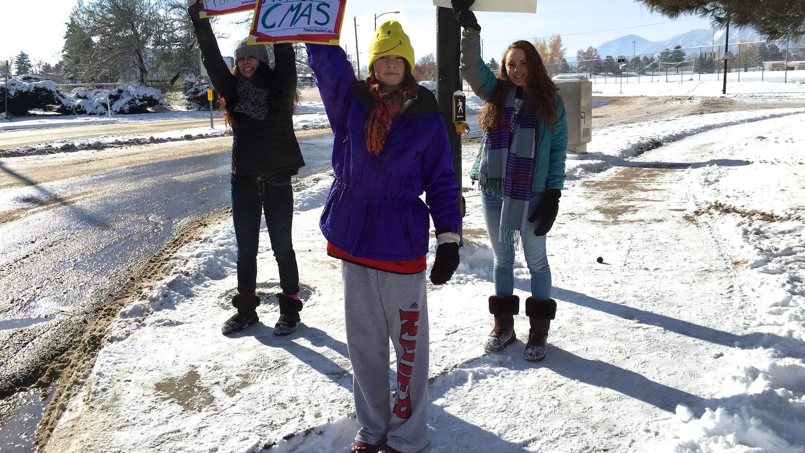 Seniors at Fairview High School in Boulder protested a standardized test in November 2014. (Photo by Nic Garcia/Chalkbeat)