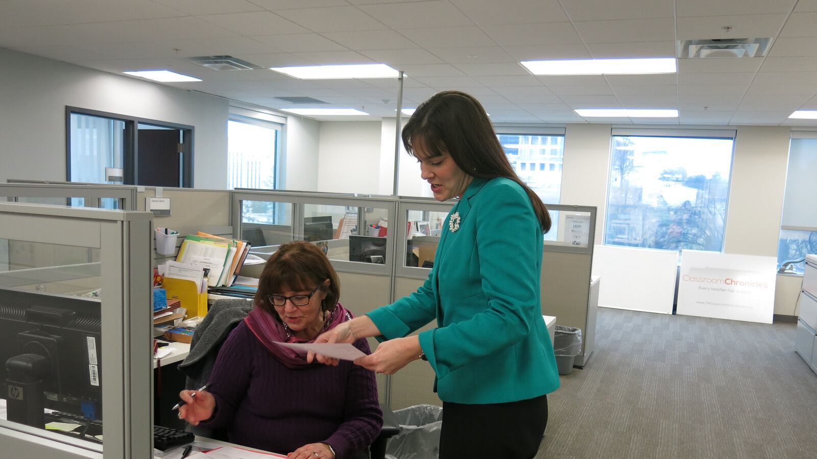 State Education Commissioner Candice McQueen during her first week on the job