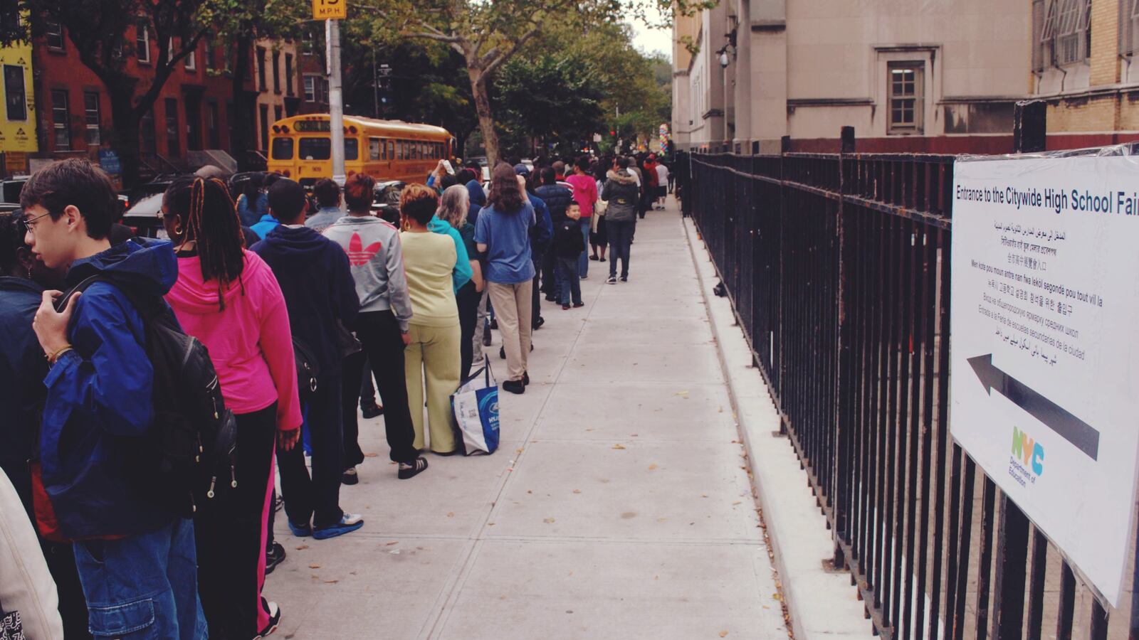A high school fair at Brooklyn Technical HIgh School.