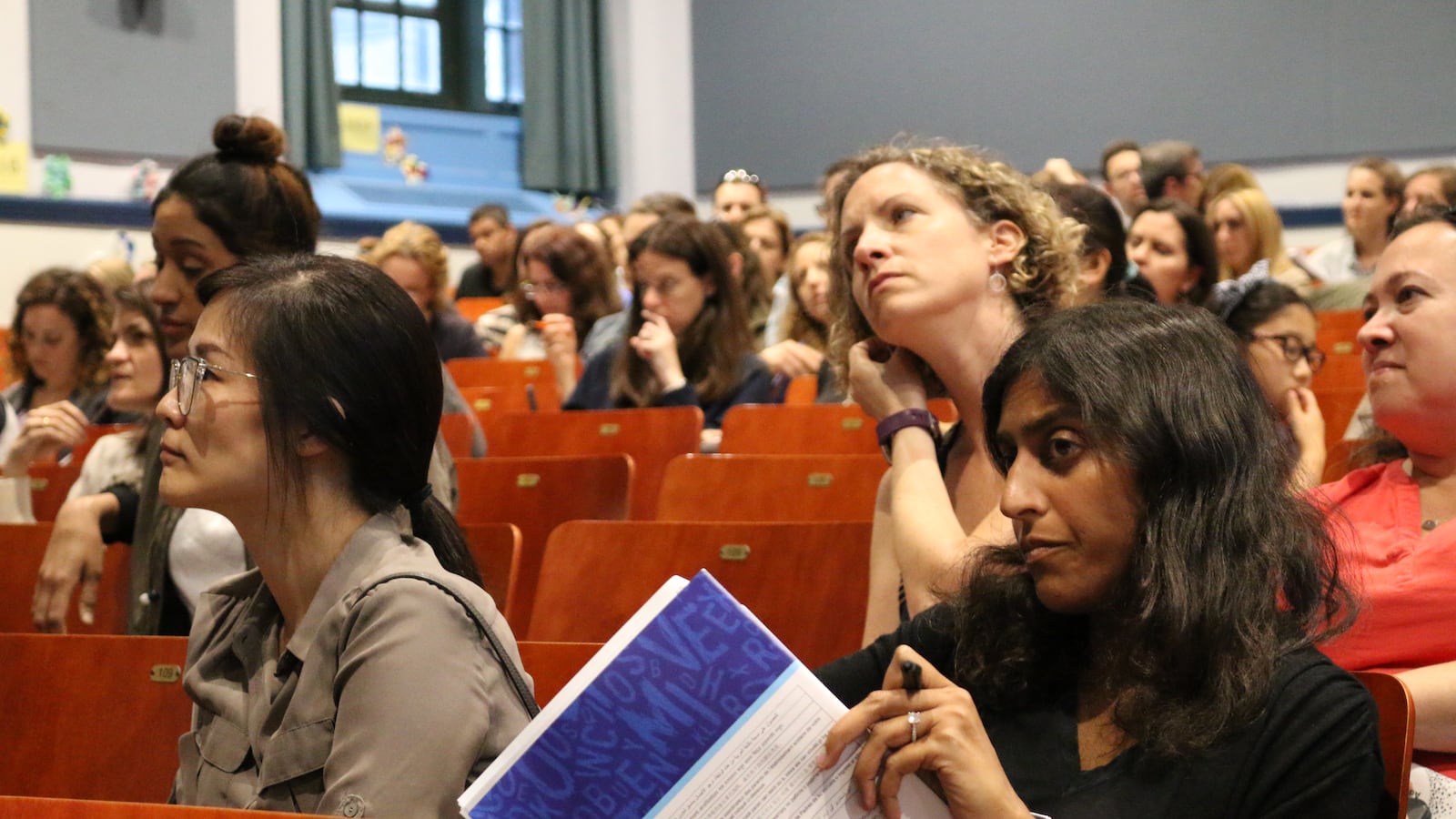District 3 parents gathered at P.S. 75 to learn about the middle school admissions process. The district has a choice process and is implementing an integration plan to spur more academic diversity within middle schools. The district includes the Upper West Side and Harlem.