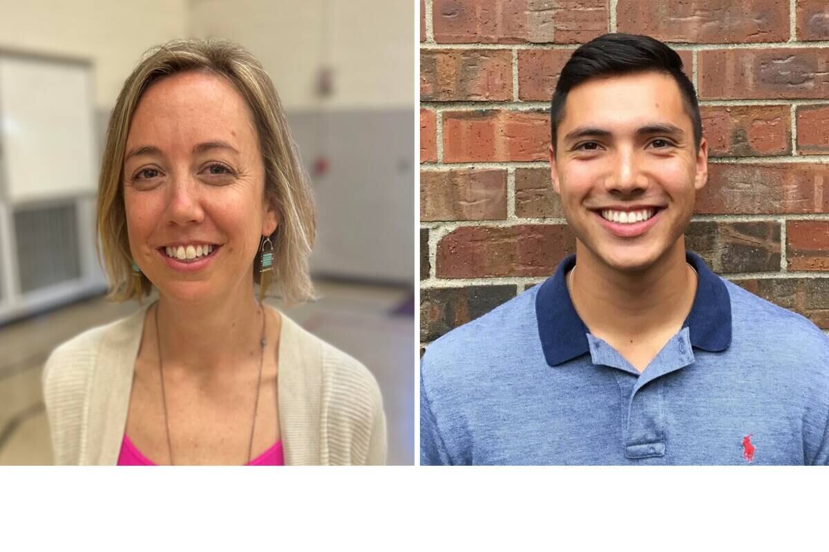 Two people smile at the camera in side-by-side headshot photos.