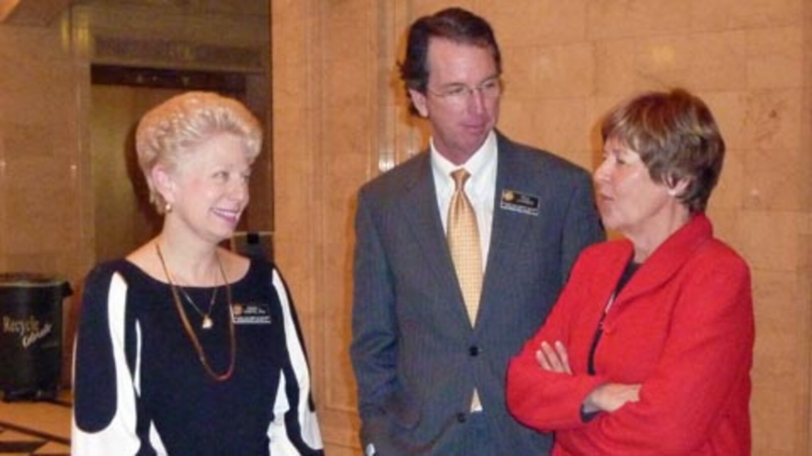 State Board of Education members Debora Scheffel, Paul Lundeen and Angelika Schroeder in 2011.