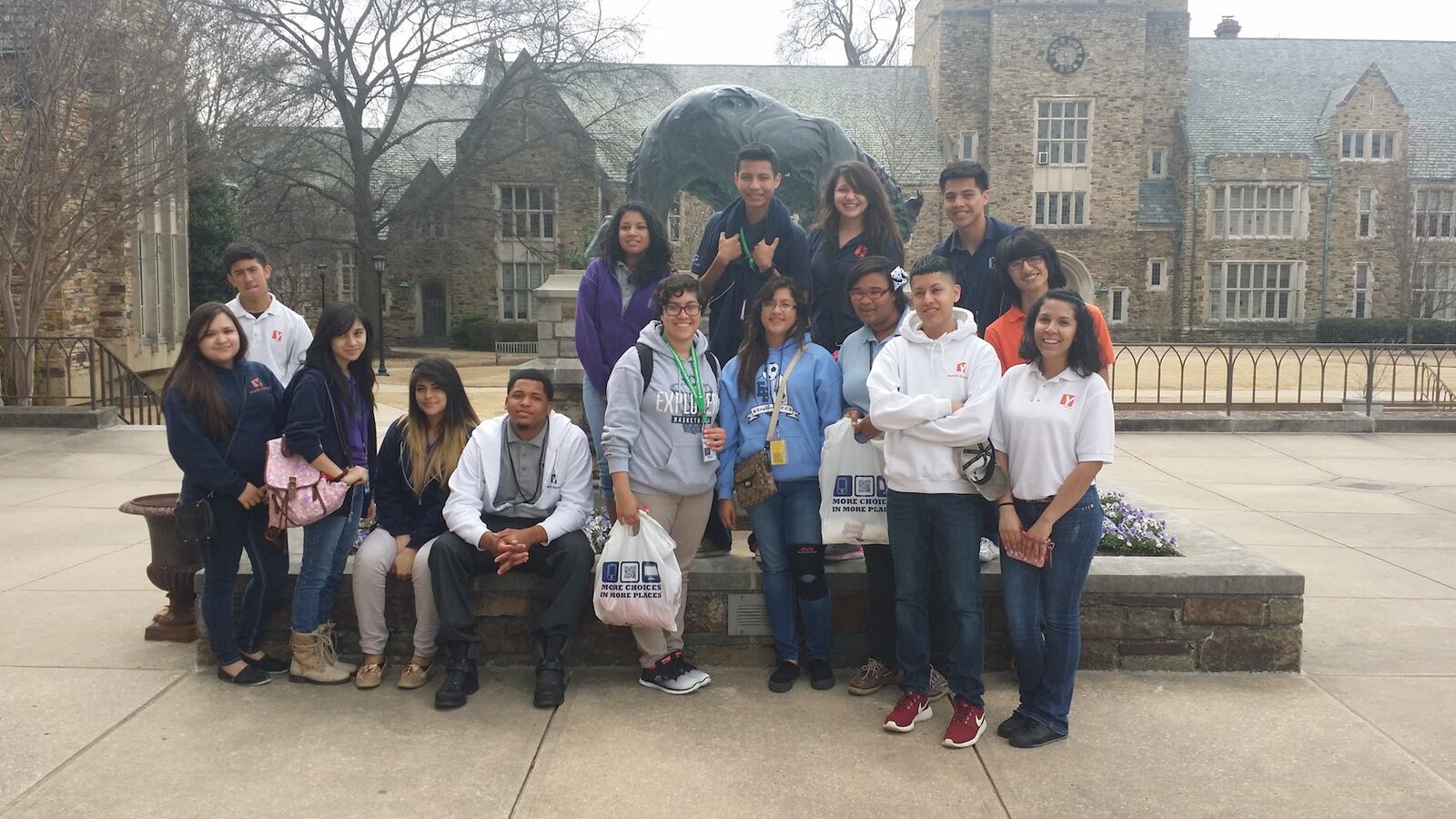 Yes Prep students at Rhodes College, in Memphis.