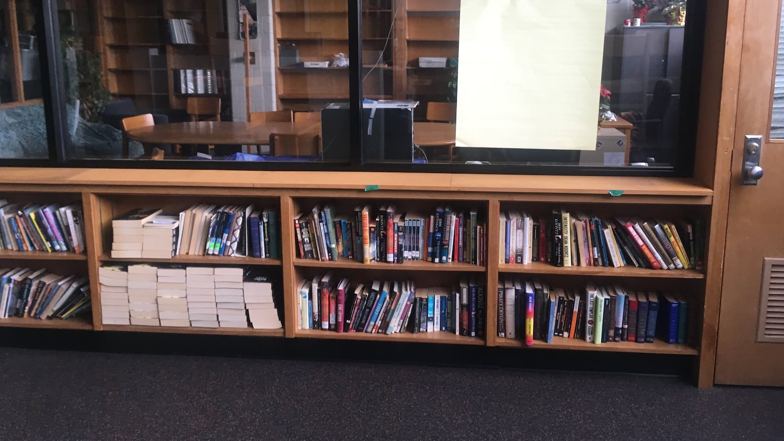 The library at Osborn High School lacks a librarian, like many schools statewide.