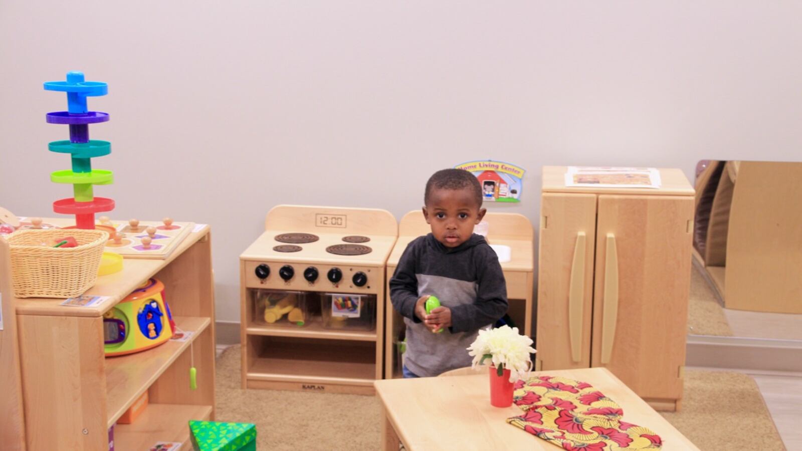 A student plays in a Porter-Leath classroom, Shelby County's largest pre-K provider. County government is looking to add pre-K seats by 2022.