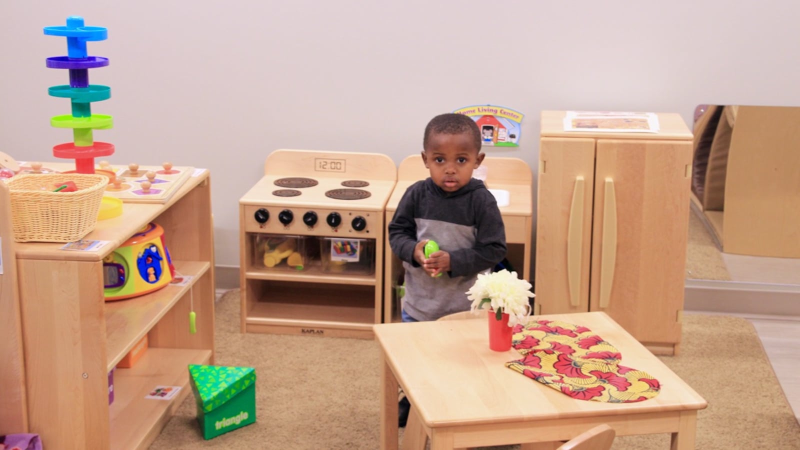 A student plays in a Porter-Leath classroom, Shelby County's largest pre-K provider. County government is looking to add pre-K seats by 2022.