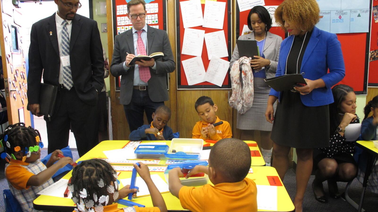School leaders from charter and district schools visited Success Academy Harlem 5.
