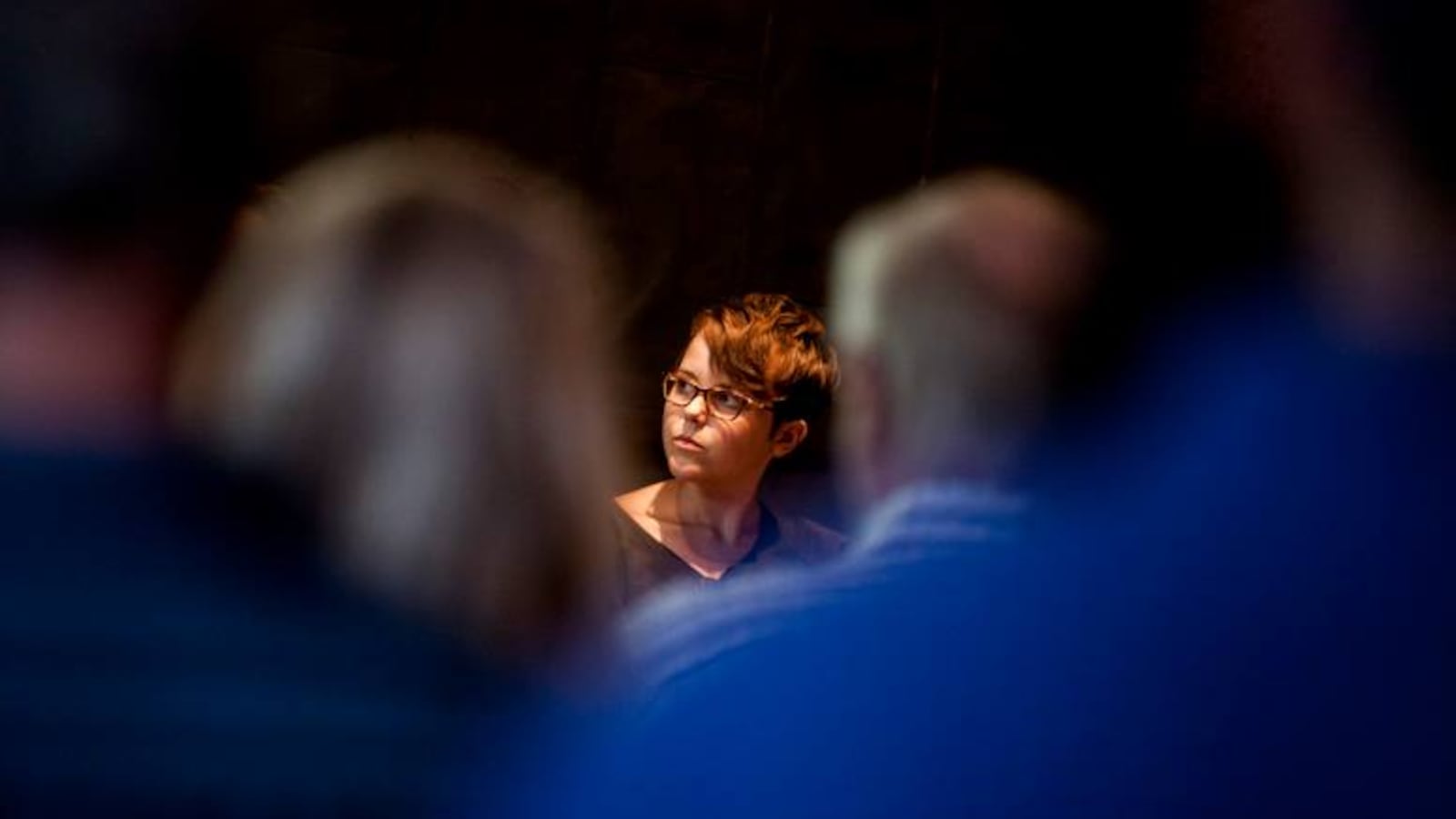 A throwback to 2014; Catherine Green co-hosting a live podcast recording for Voice of San Diego