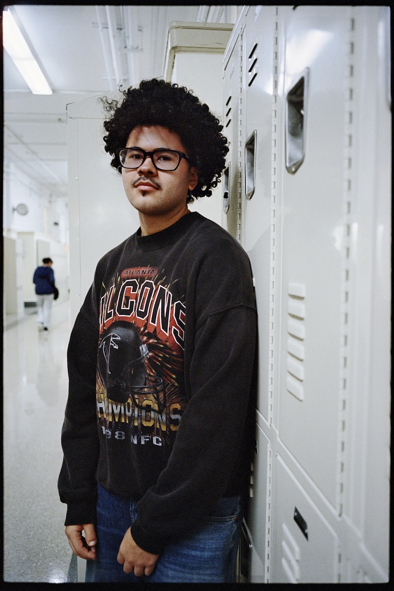 Student Jesus Peralta of Mahir Syed's 12th grade Participation in Government class at the High School for Health Professions and Human Services on Friday, October 11, 2024.