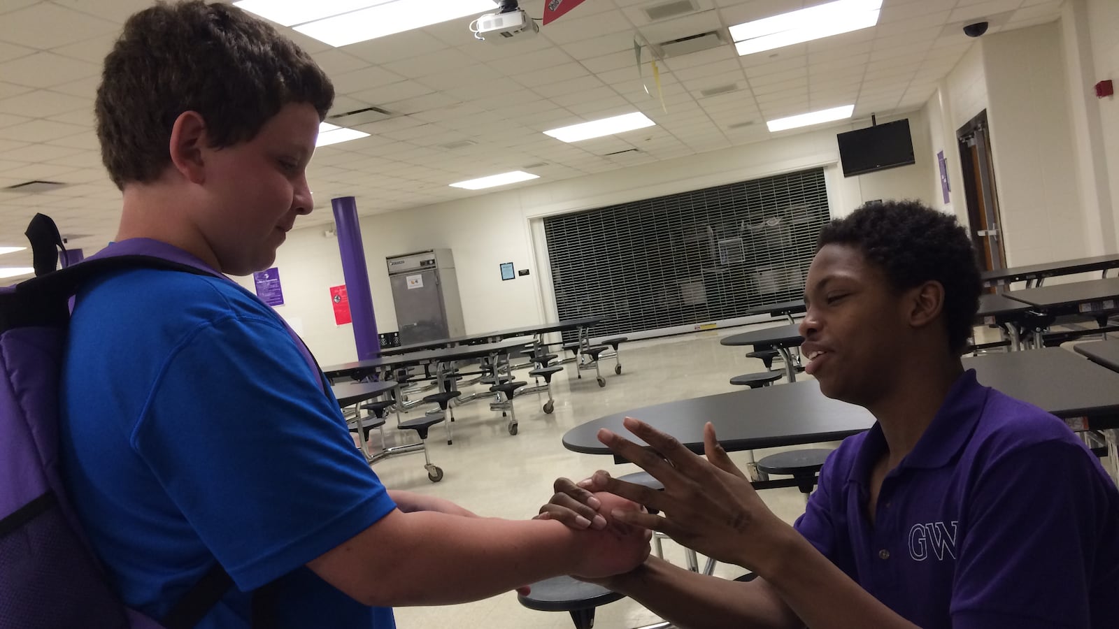 Eighth graders Nathan Howell and Michael Salle-Beeler said George Washington Community High School has a bad reputation for a good reason.