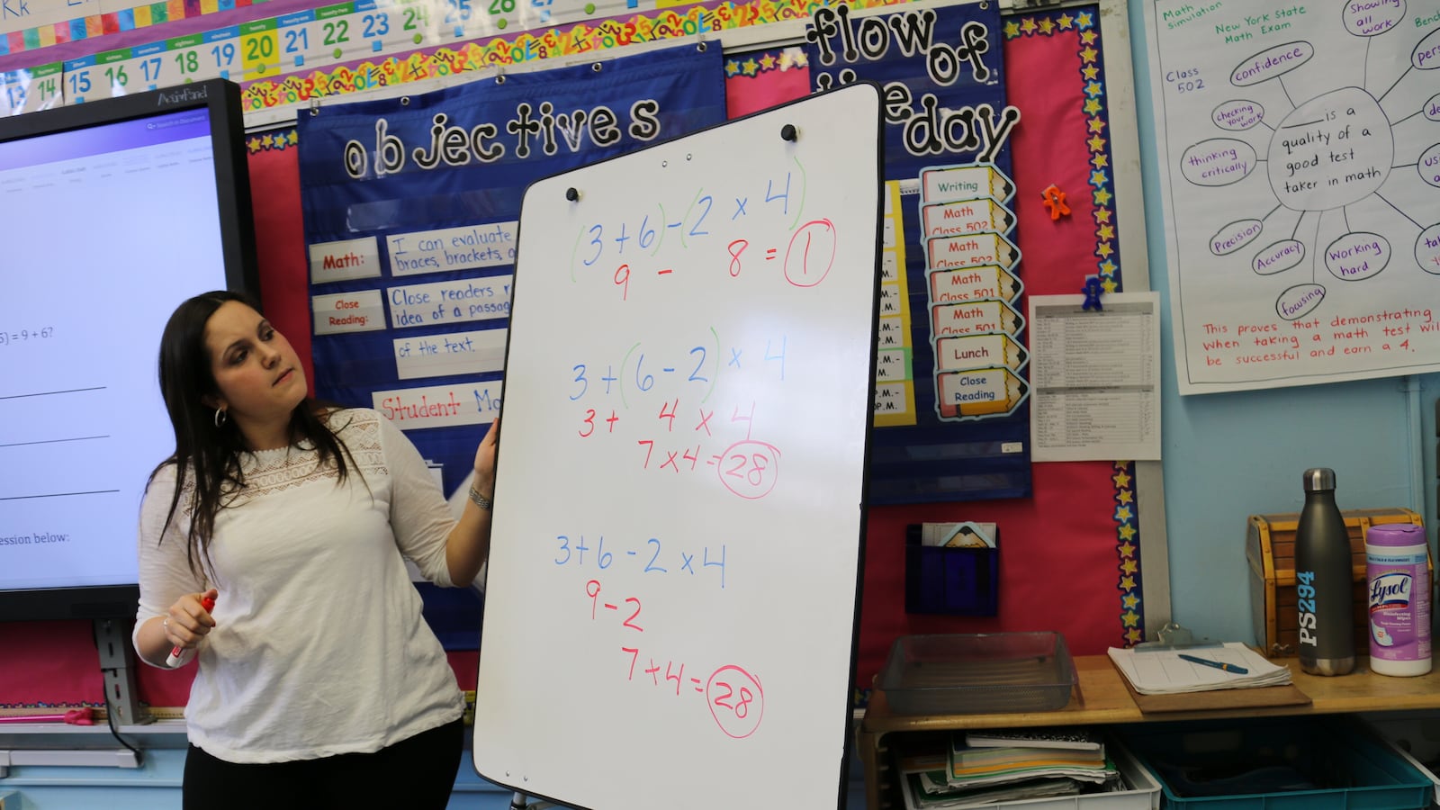 Nicole Lent is a math coach at P.S. 294, which has departmentalized the subject.