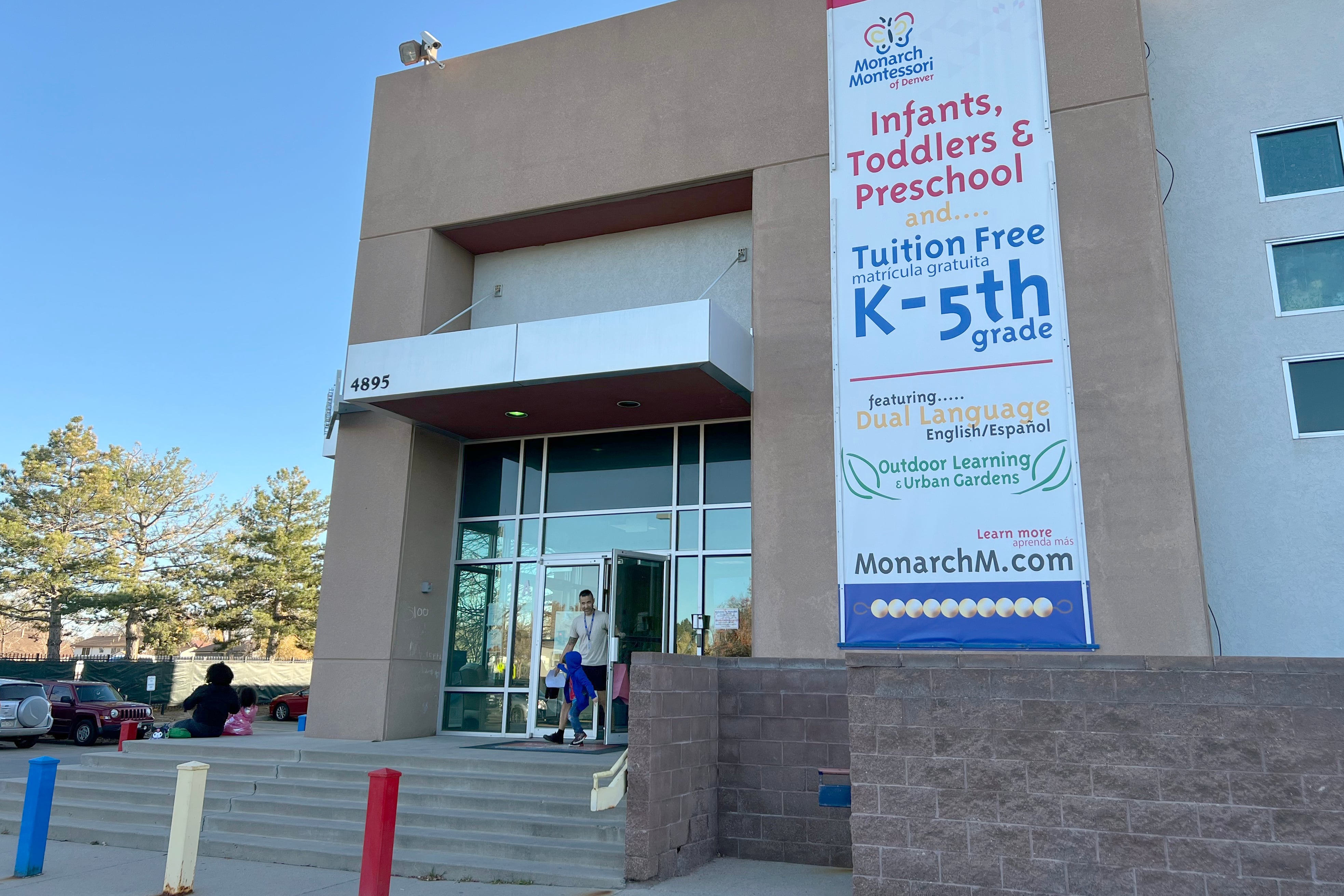 A photograph of a large school building.