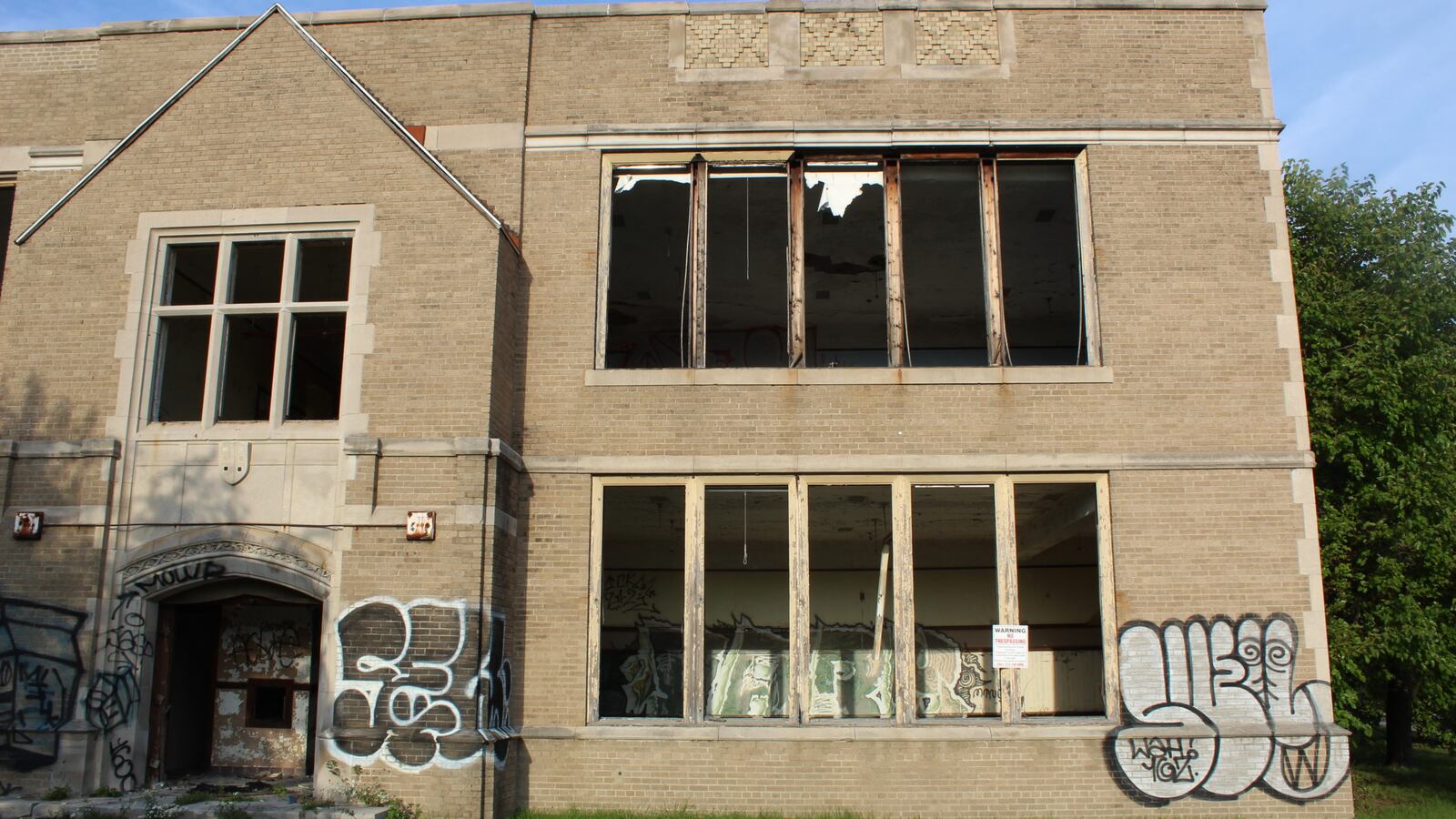 The president of the Detroit Latin School Board proposed raising $75 million to renovate the dilapidated Brady Elementary School. It's not clear how much has been raised.