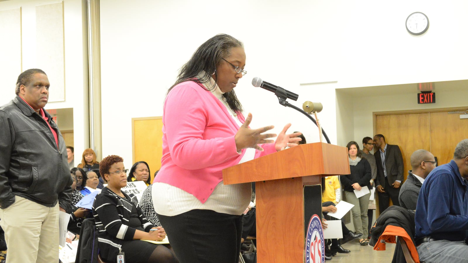 Parent Juanita Patton was one of several charter school supporters to testify in favor of a collaboration agreement between Shelby County Schools and Memphis's charter sector during a board meeting Tuesday. The Shelby County Schools board approved the agreement.