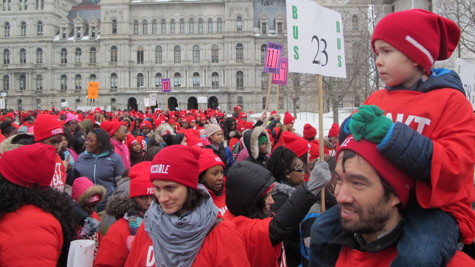 A pro-charter school rally in Albany that Families for Excellent Schools helped organize in 2015.