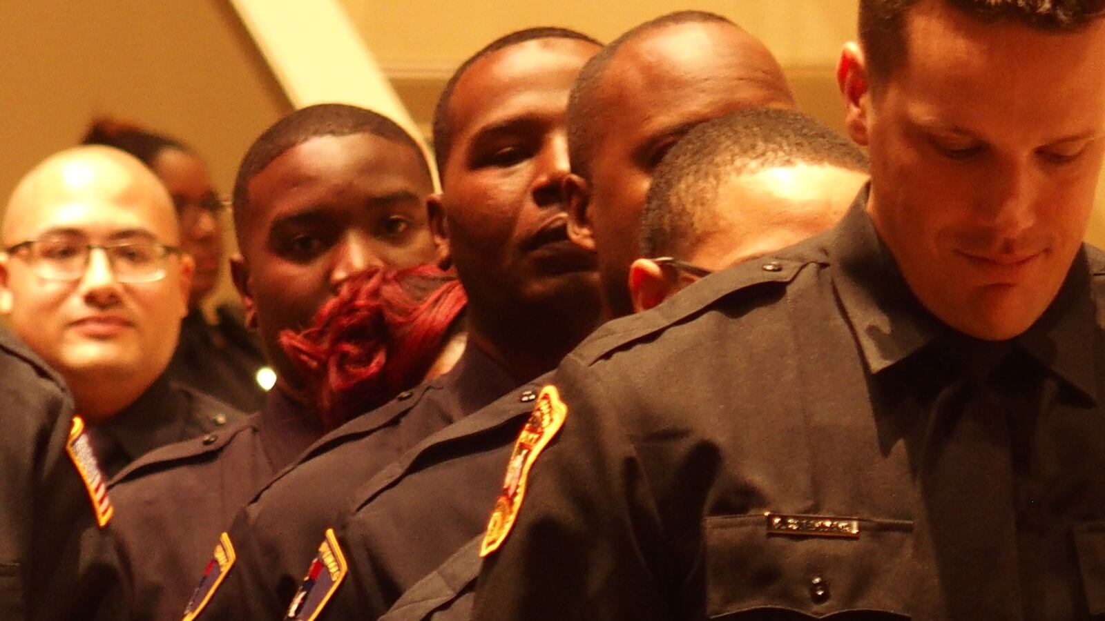 School resource officers complete training for Shelby County Schools in October 2018.