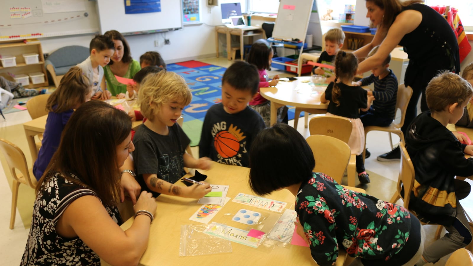 Kindergarten students at Brooklyn School of Inquiry, the first citywide gifted and talented program to join the city’s diversity efforts, learn how to read a number line in Nov. 2016.
