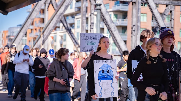 ‘People shouldn’t live in fear’: Denver students and teachers protest Trump immigration actions