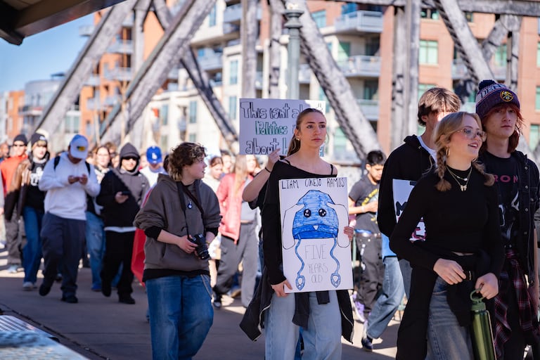 ‘People shouldn’t live in fear’: Denver students and teachers protest Trump immigration actions