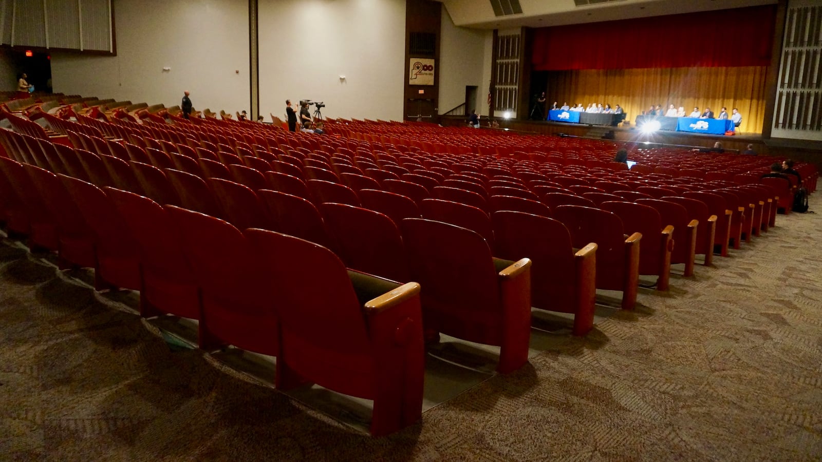 Fewer than 20 people filled the seats of the John Marshall auditorium Thursday.