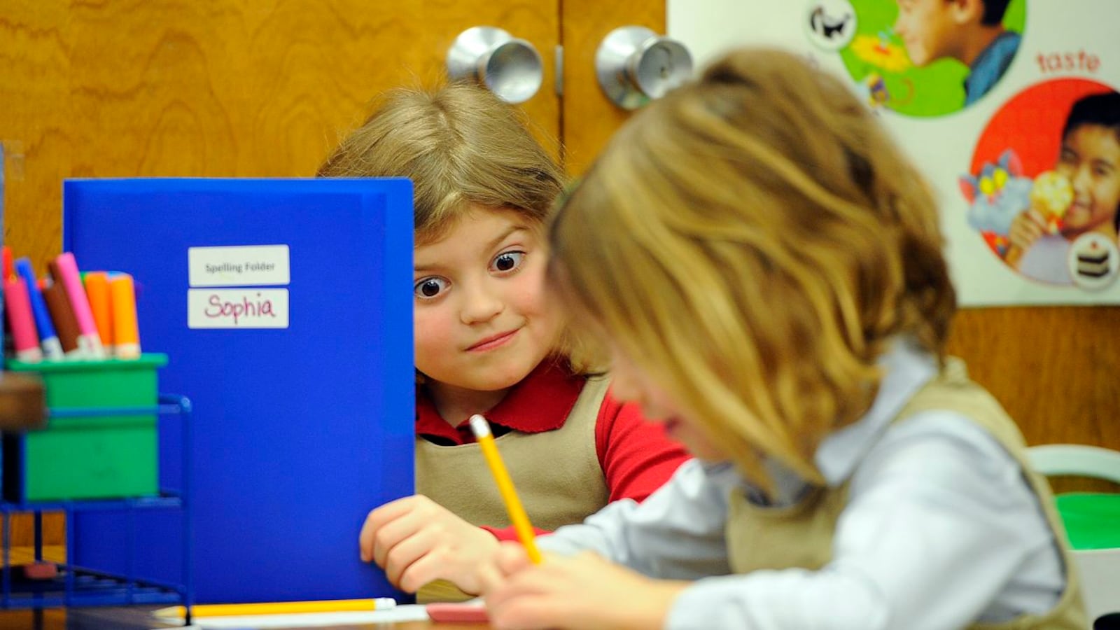 Students work on assignments at Indianapolis Public Schools Center For Inquiry at School 27.