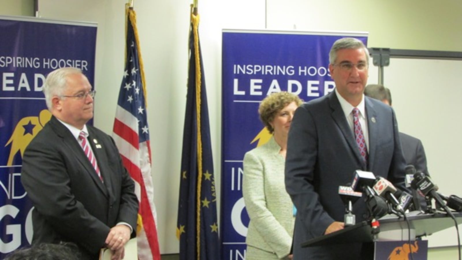 The Indiana Republican Party picked Eric Holcomb as its 2016 nominee for Indiana governor.