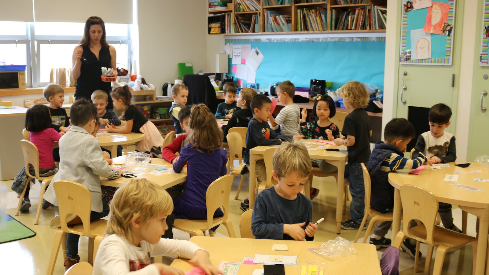 Kindergarten students learn how to read a number line at Brooklyn School of Inquiry, a gifted school that is aiming for greater student diversity.