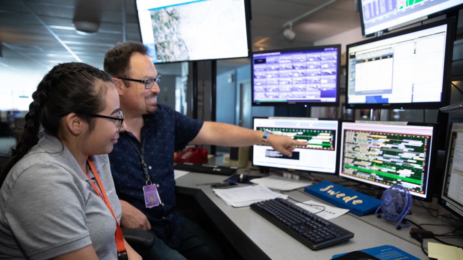 A Denver student works at her summer internship.