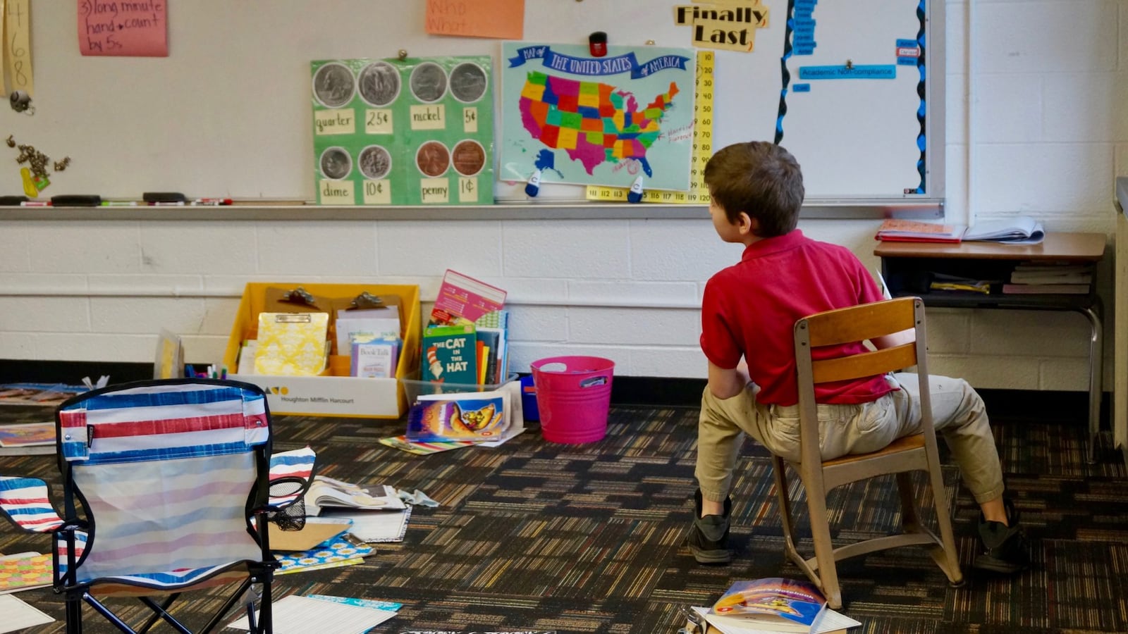 A second grade student at School 93, an innovation school in Indianapolis Public Schools.