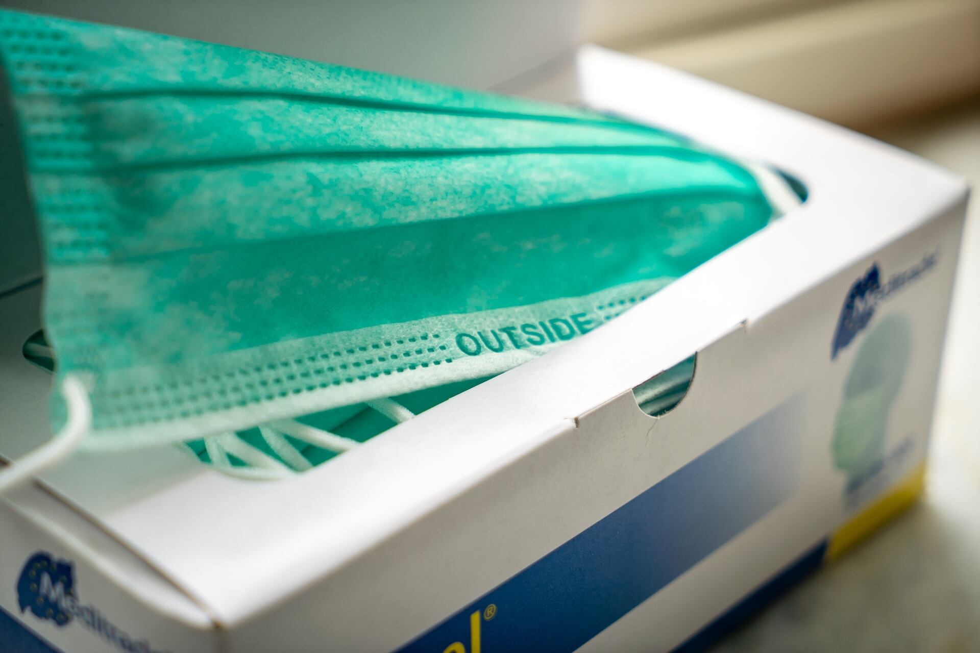 A box of protective masks.