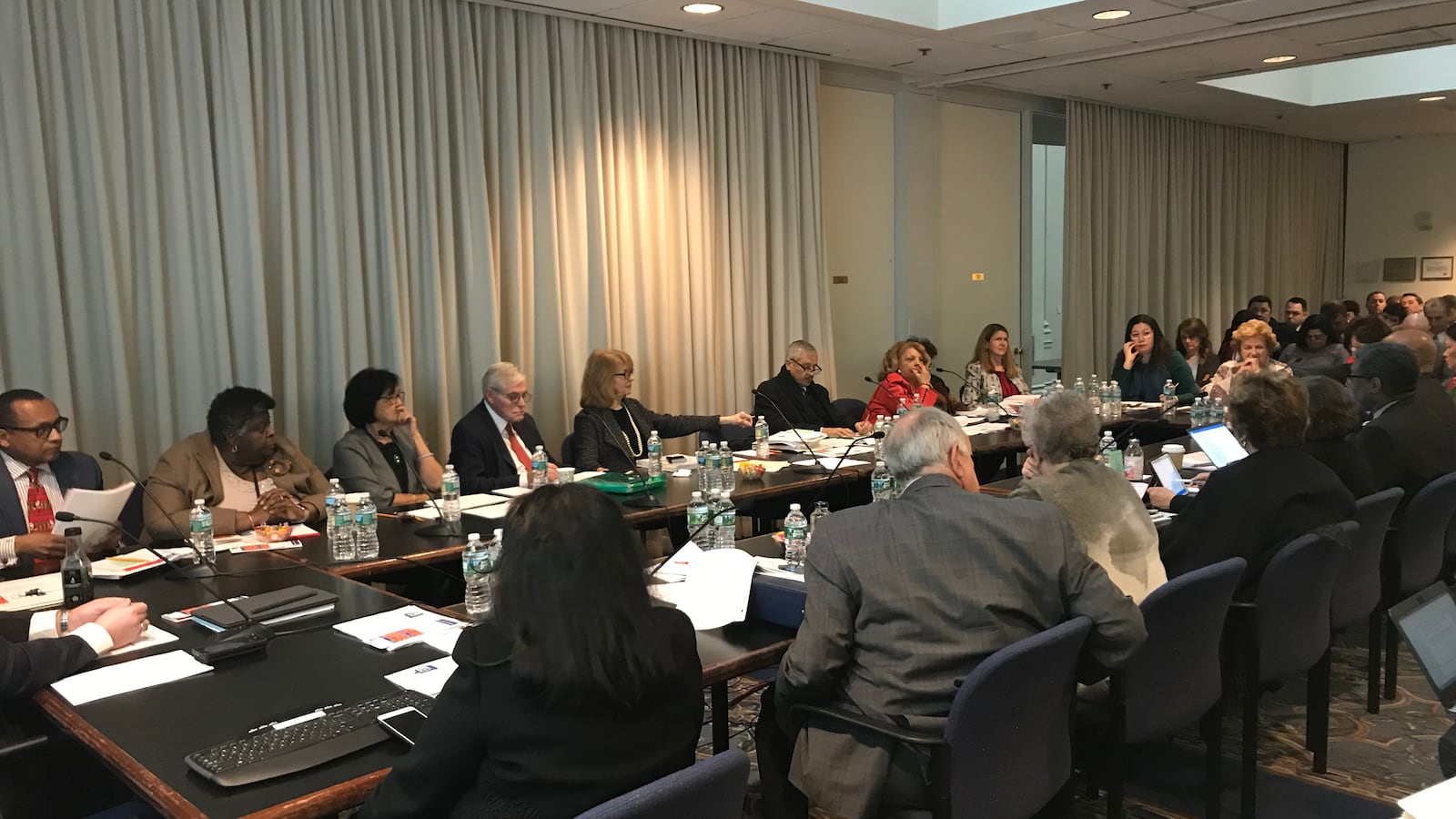 The New York Board of Regents meet at their December 2018 meeting.