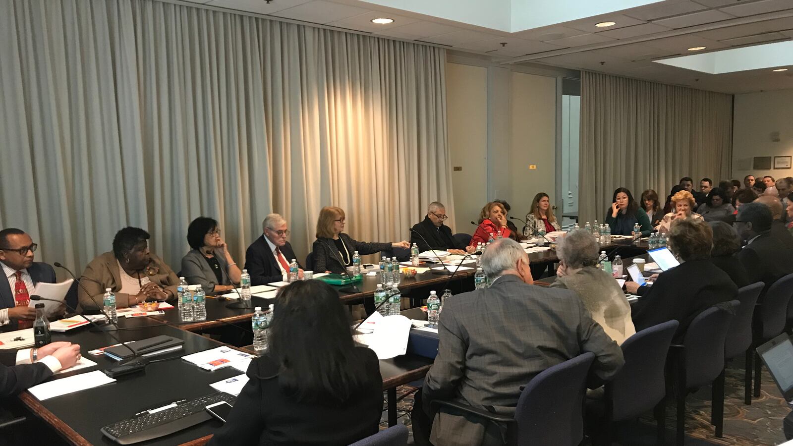 The New York Board of Regents meet at their December 2018 meeting.