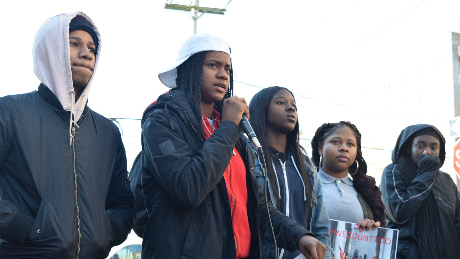 student protest at workshop school