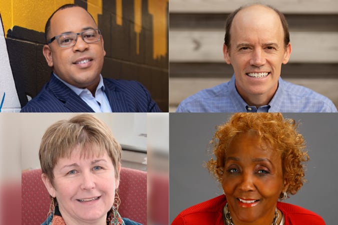 Photos of the winning candidates Kenneth Allen, Will Pritchard, Diane Arnold, and Venita Moore.