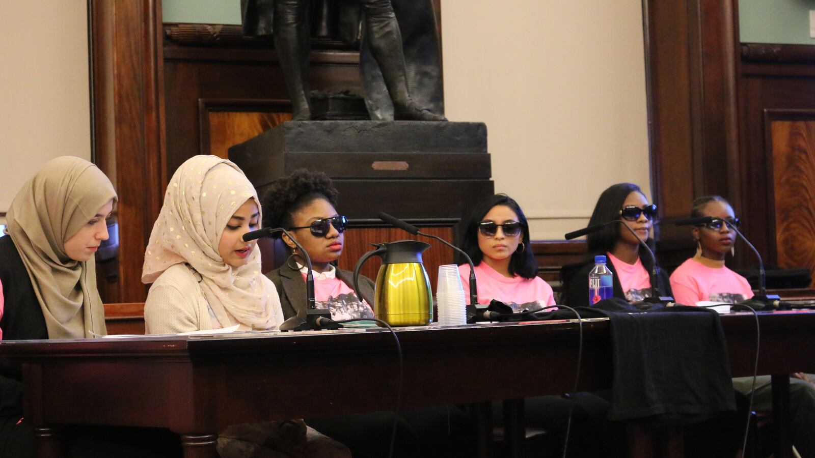 Students from IntegrateNYC testified at a City Council education committee hearing. The group is made of students pushing for school integration.