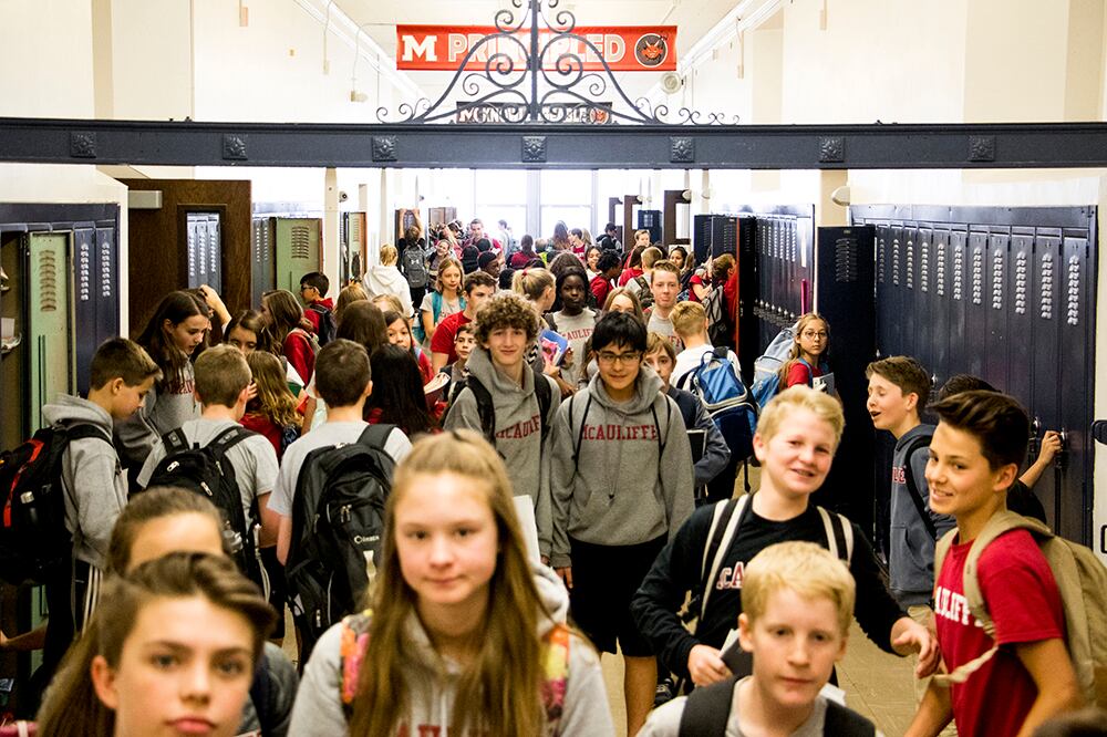 Students at McAuliffe International School. The school was among the most-requested this year.(Kevin J. Beaty/Denverite)