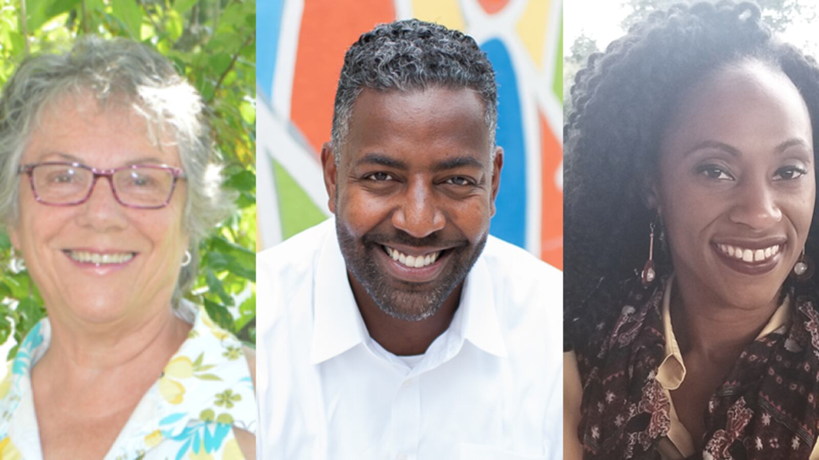 Three newcomers were elected Tuesday to the Indianapolis Public Schools board. From left: Susan Collins, Evan Hawkins, and Taria Slack.