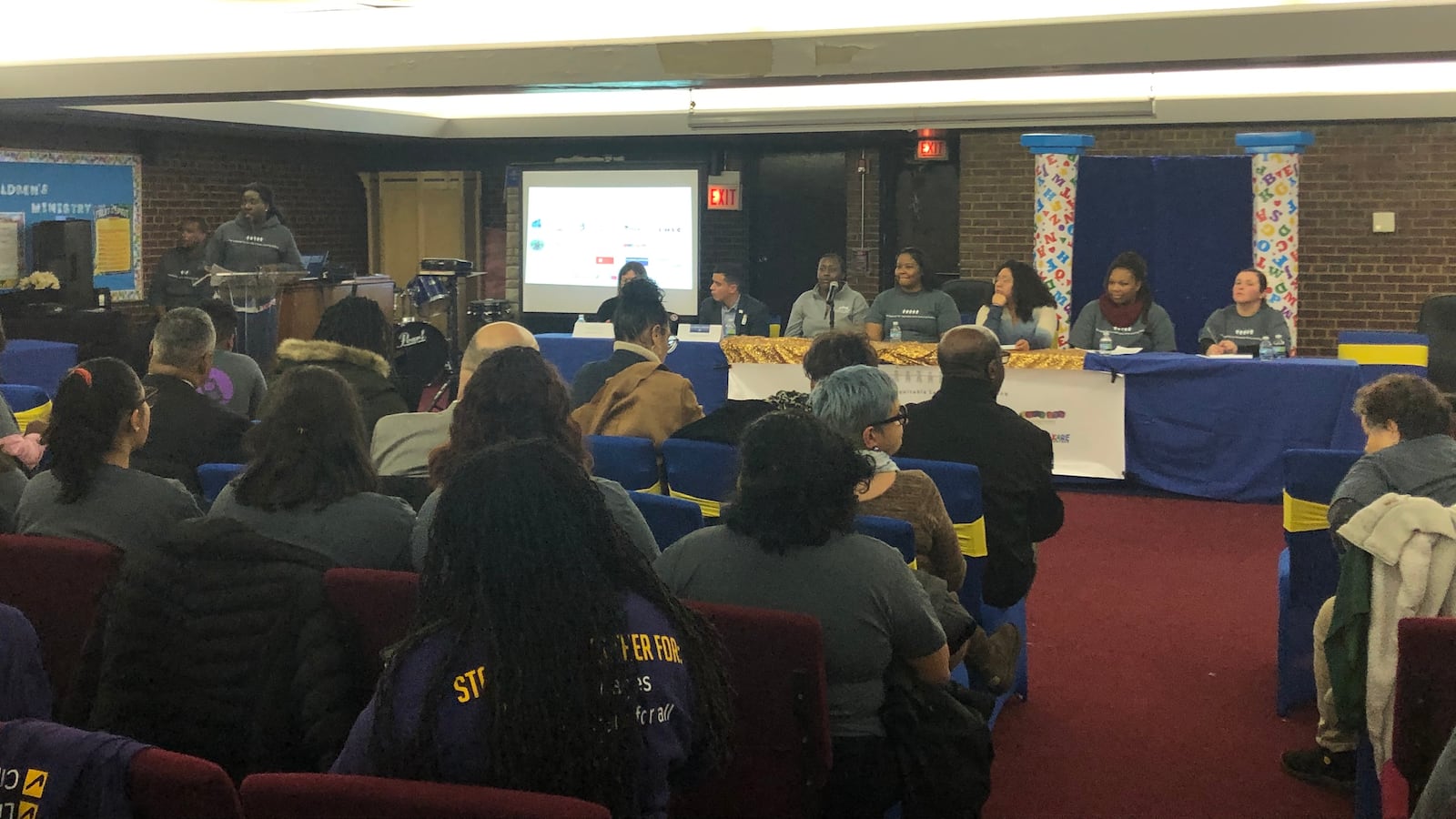 Parents anxious about upheaval in the day care and preschool systems in Chicago sought answers at a meeting Nov. 19, 2019, at Antioch Baptist Church in Englewood.