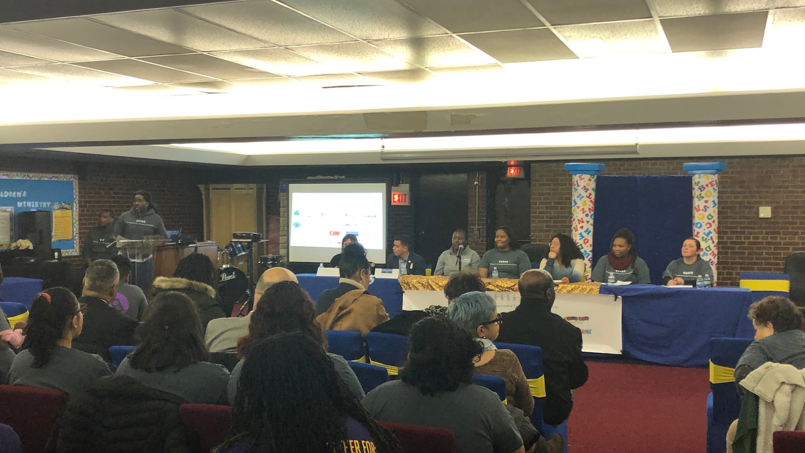 Parents anxious about upheaval in the day care and preschool systems in Chicago sought answers at a meeting Nov. 19, 2019, at Antioch Baptist Church in Englewood.