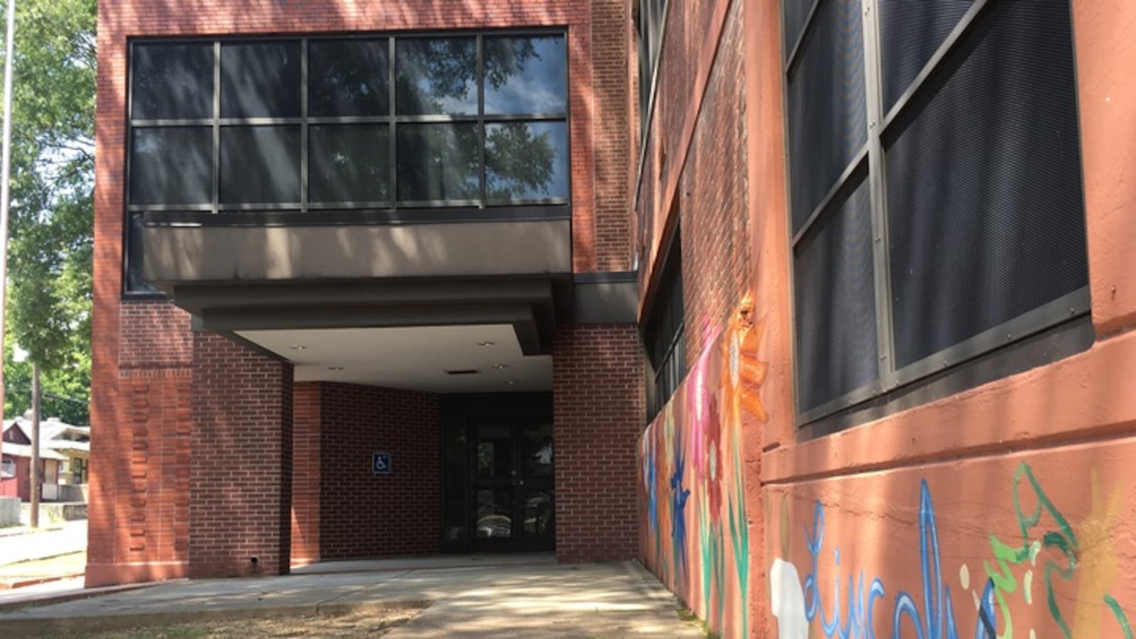 The once-bustling sidewalks outside of shuttered Lincoln Elementary School are empty today. Shelby County Schools closed the school in 2015.