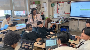 This teacher used to ignore laptops provided by the district. Now she’s embraced AI.