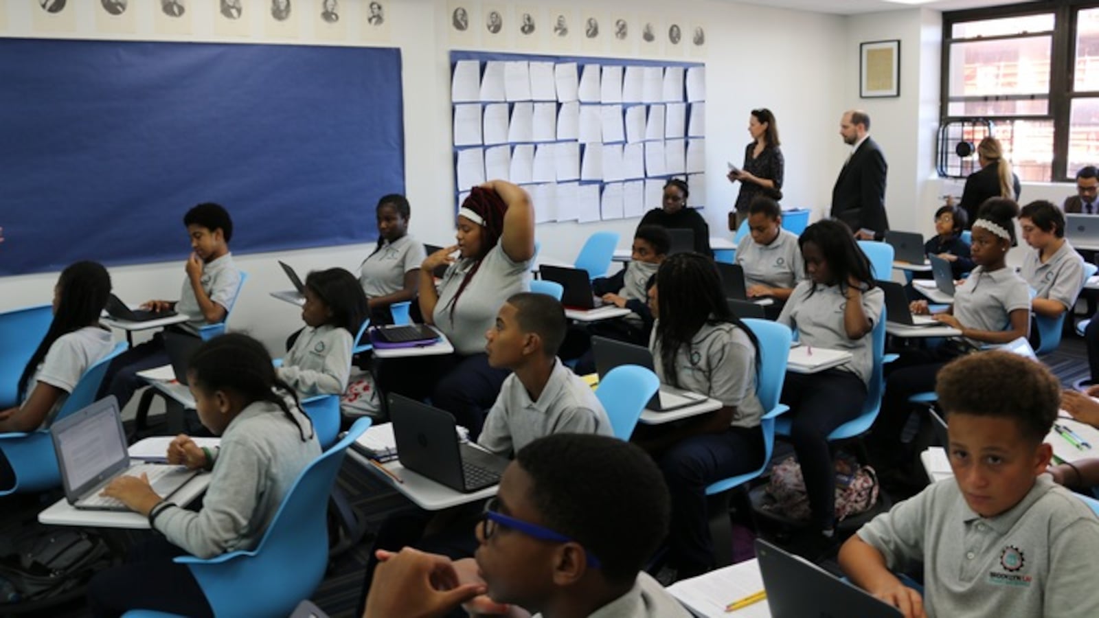 A classroom at Brooklyn Laboratory middle school.
