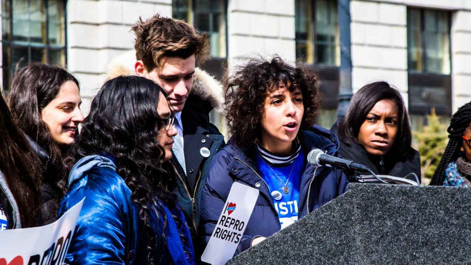 Marlon Rajan, a New York City high school student who administered surveys with the NYCLU about sex education, speaks at an event.