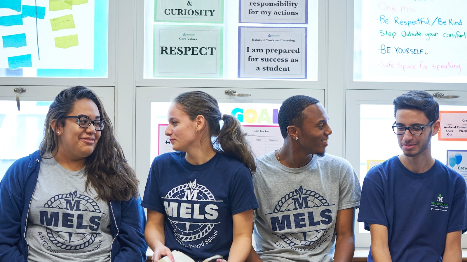 Students at the NYC Outward Bound school MELS, in Forest Hills, Queens.