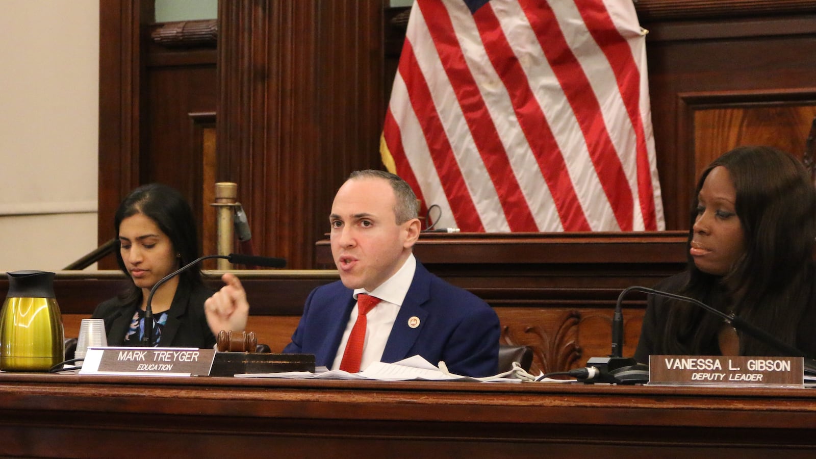 Councilman Mark Treyger asks questions during a recent council hearing.