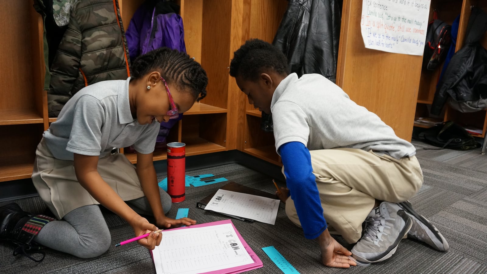 Students at Phalen Leadership Academy at IPS School 103.