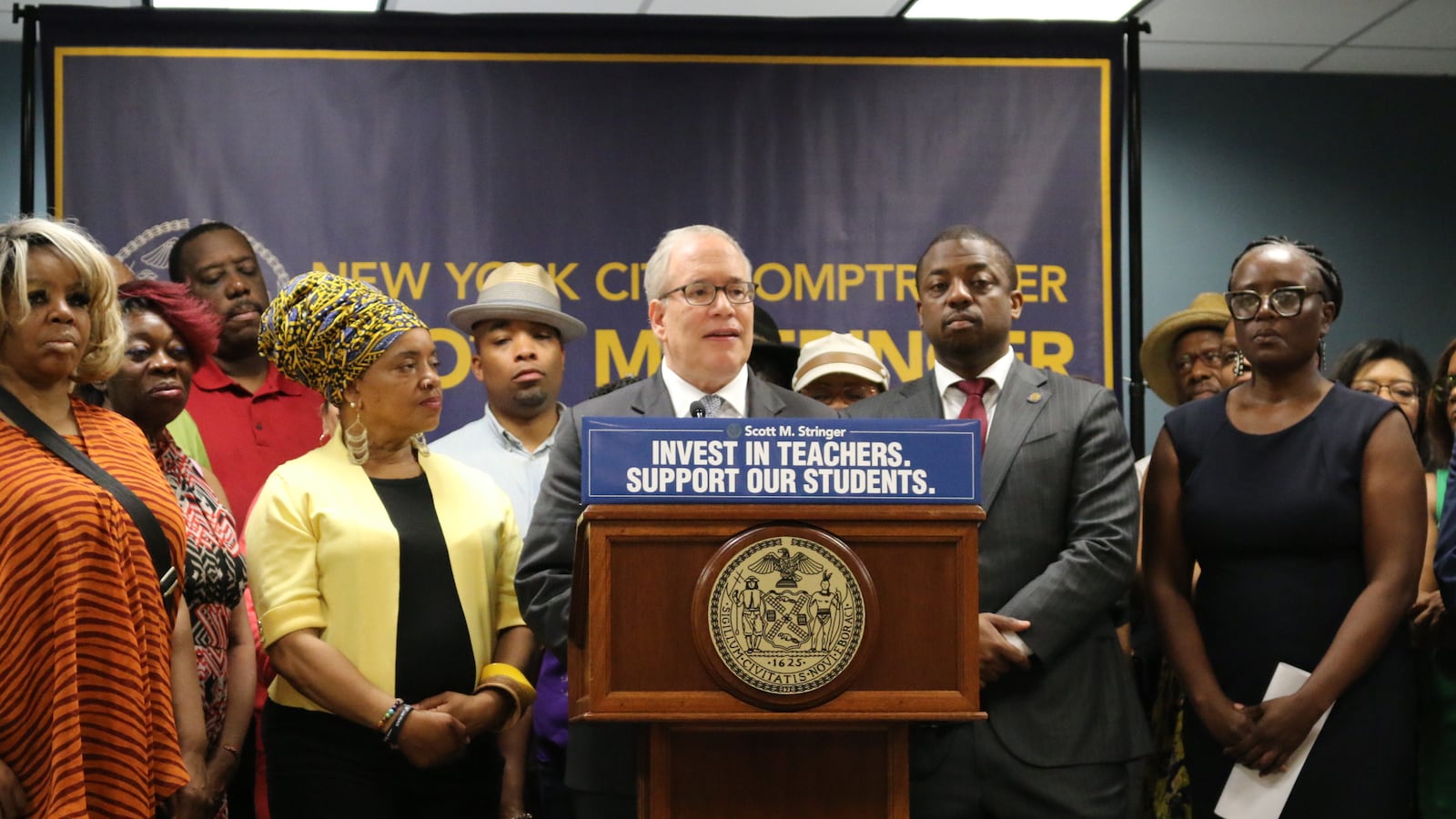 New York City Comptroller Scott Stringer laid out a proposal for a year-long paid teacher residency to reduce turnover and better prepare educators for the classroom.