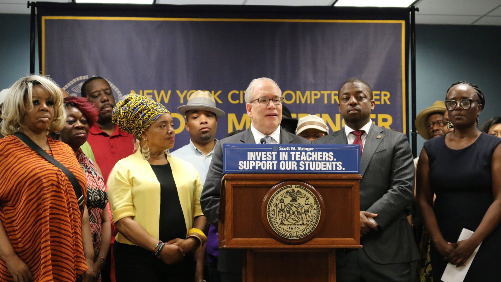 New York City Comptroller Scott Stringer laid out a proposal for a year-long paid teacher residency to reduce turnover and better prepare educators for the classroom.