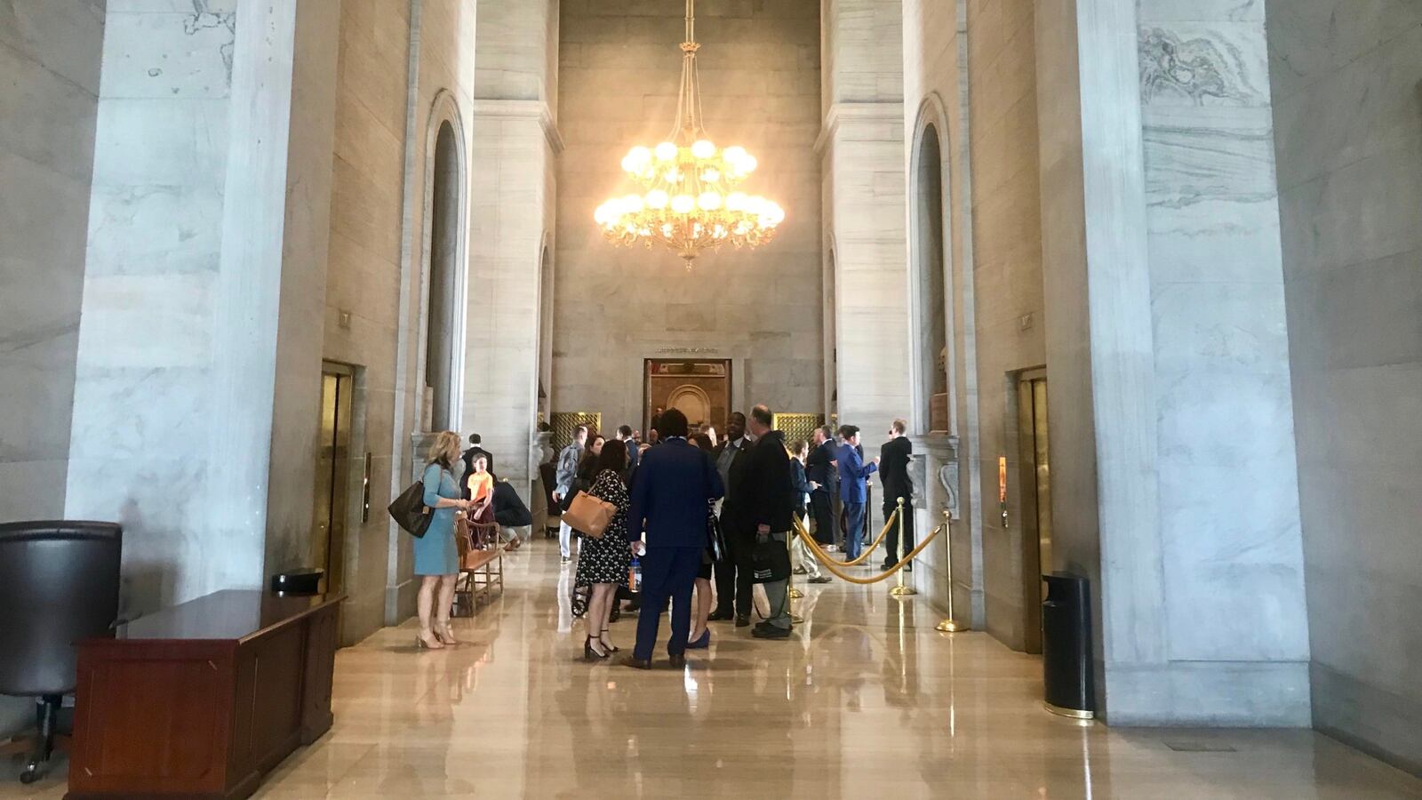 The Tennessee State Capitol in downtown Nashville houses chambers for the House and Senate.