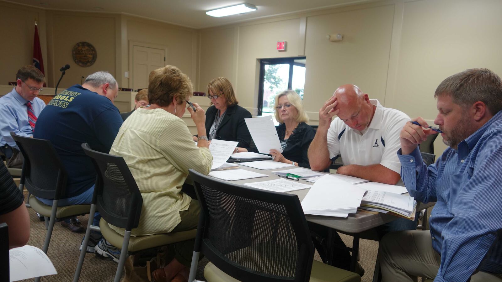 Arlington Community Schools board members passed more than 40 policies tonight, including a new health benefits policy that is less generous than SCS.